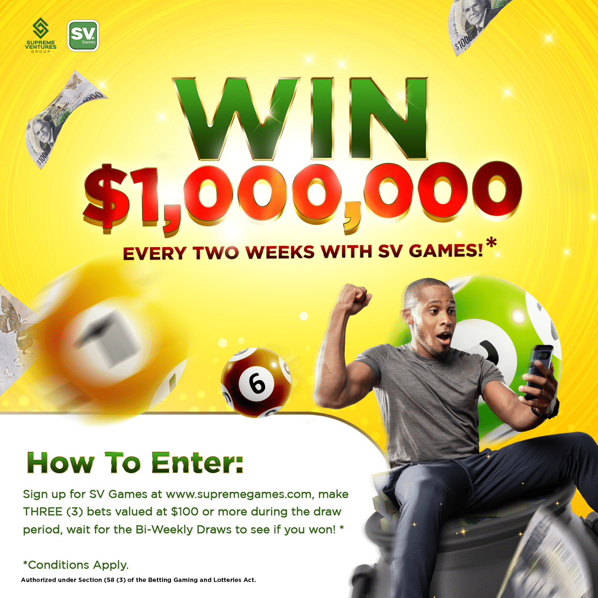 Win 1,000,000 with SV Games Supreme Ventures Limited